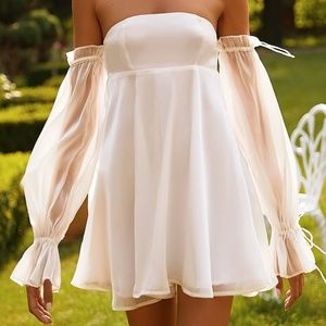 Alamour the label white Celine mini dress